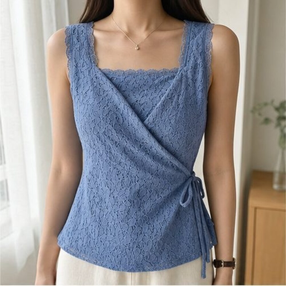 Blue Smocked Top - Picture 2 of 6